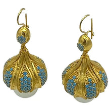 Load image into Gallery viewer, Turquoise Onion Dome Earrings
