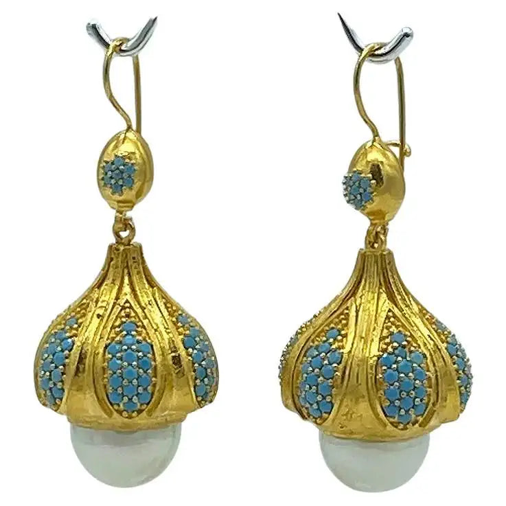 Turquoise Onion Dome Earrings