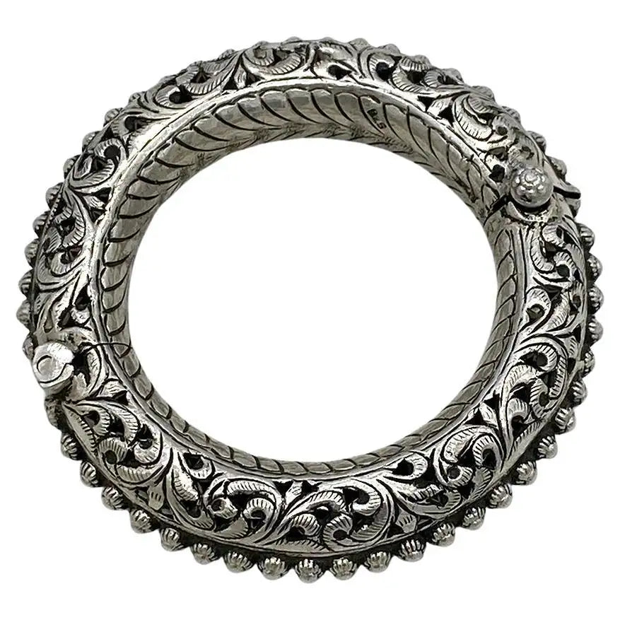 Ethnic Handcrafted Sterling Silver Bangle