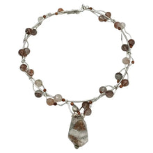 Load image into Gallery viewer, Rutilated Quartz and Sterling Necklace with Pendant
