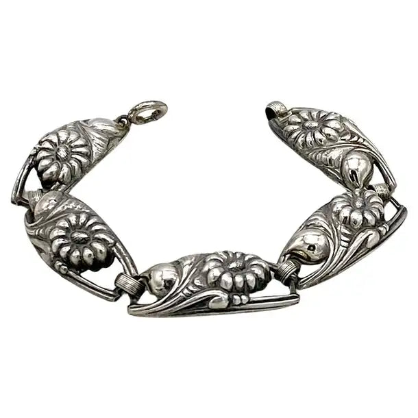Art Nouveau Sterling Silver Bracelet
