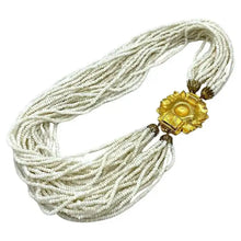 Load image into Gallery viewer, Multi-strand Summer Necklace with Sunflower Clasp
