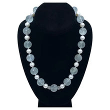 Load image into Gallery viewer, Sky Blue Topaz and Pearl Necklace
