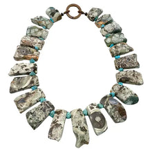 Load image into Gallery viewer, African Turquoise Two Sided Necklace
