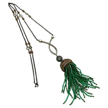 Load image into Gallery viewer, Necklace with Tourmaline Tassel Pendant
