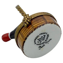 Load image into Gallery viewer, Limoges Trinket Box, Wine Bottle in Basket

