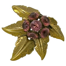 Load image into Gallery viewer, Signed Style Metal Spec. N.Y. Arts and Crafts Maple Leaf Brooch

