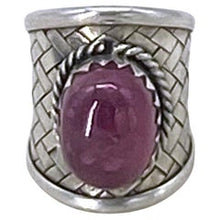 Load image into Gallery viewer, Burmese Ruby Sterling Silver Statement Ring
