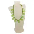 Load image into Gallery viewer, 14K Gold Filled Peridot Necklace with Chrysoprase Leaves

