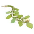 Load image into Gallery viewer, 14K Gold Filled Peridot and Pearl Necklace with Chrysoprase Leaves
