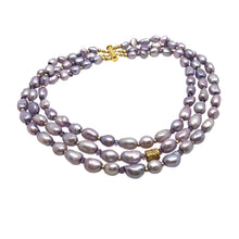Load image into Gallery viewer, Freshwater Pearl Triple Strand Necklace
