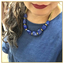 Load image into Gallery viewer, Lapis Lazuli Nugget Necklace
