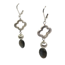 Load image into Gallery viewer, Labradorite and Sterling Earrings
