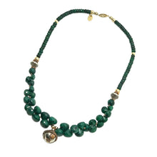 Load image into Gallery viewer, Necklace with Candy Kiss Cut Emerald
