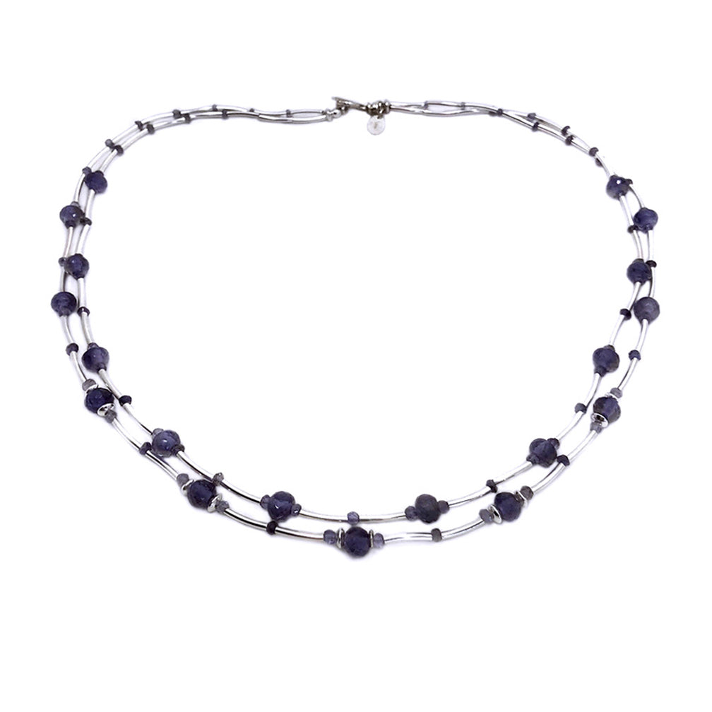 Iolite and Sterling Necklace