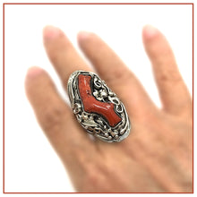 Load image into Gallery viewer, Coral Sterling Ring
