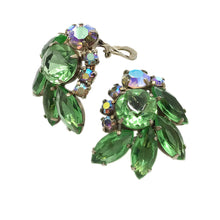 Load image into Gallery viewer, D&amp;E Juliana Green and Clear Earrings
