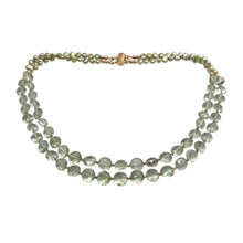 Load image into Gallery viewer, Prasiolite Coin Double Strand Necklace
