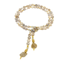 Load image into Gallery viewer, Moonstone Necklace w/Golden Rutilated Quartz
