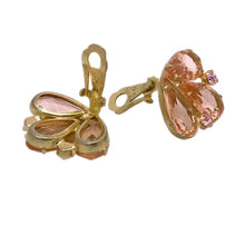 Load image into Gallery viewer, Peach Glass Stone Earrings

