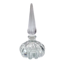 Load image into Gallery viewer, Molded Glass Perfume Bottle With Tall Stopper
