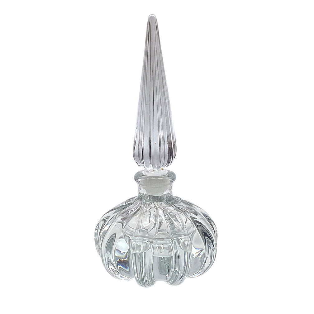 Molded Glass Perfume Bottle With Tall Stopper