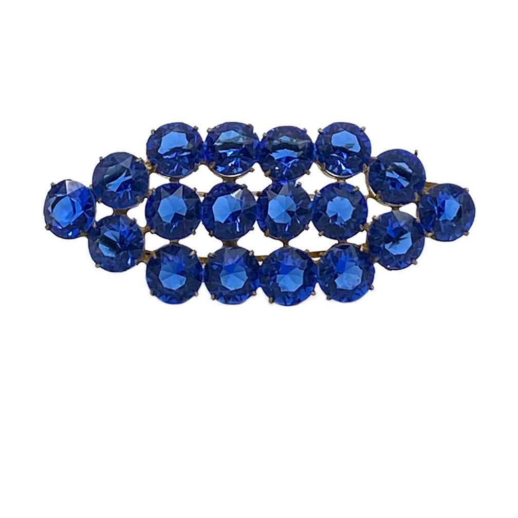 40s Blue Crystal Brooch