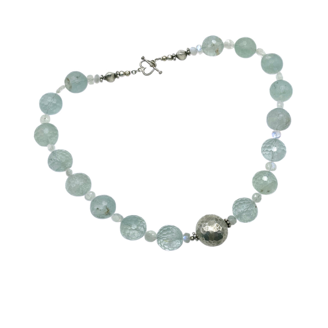 Blue Topaz and Moonstone Necklace