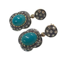 Load image into Gallery viewer, Sleeping Beauty Turquoise Drop Earrings
